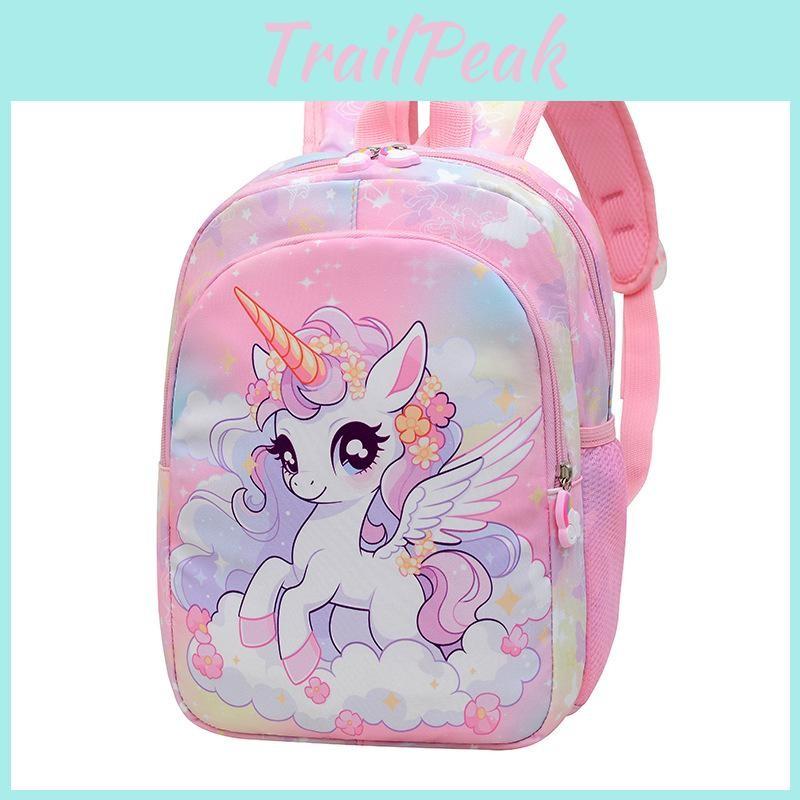 Childrens Large Capacity Backpack With Unicorn Print Design For School Early