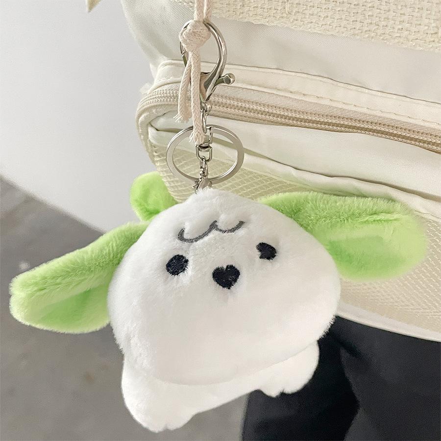 

Funny and Cute Puppy Keychain Pendant That Wags Tail Creative Plush Toy Couple Schoolbag Hanging Decoration Length approx. 12 cm