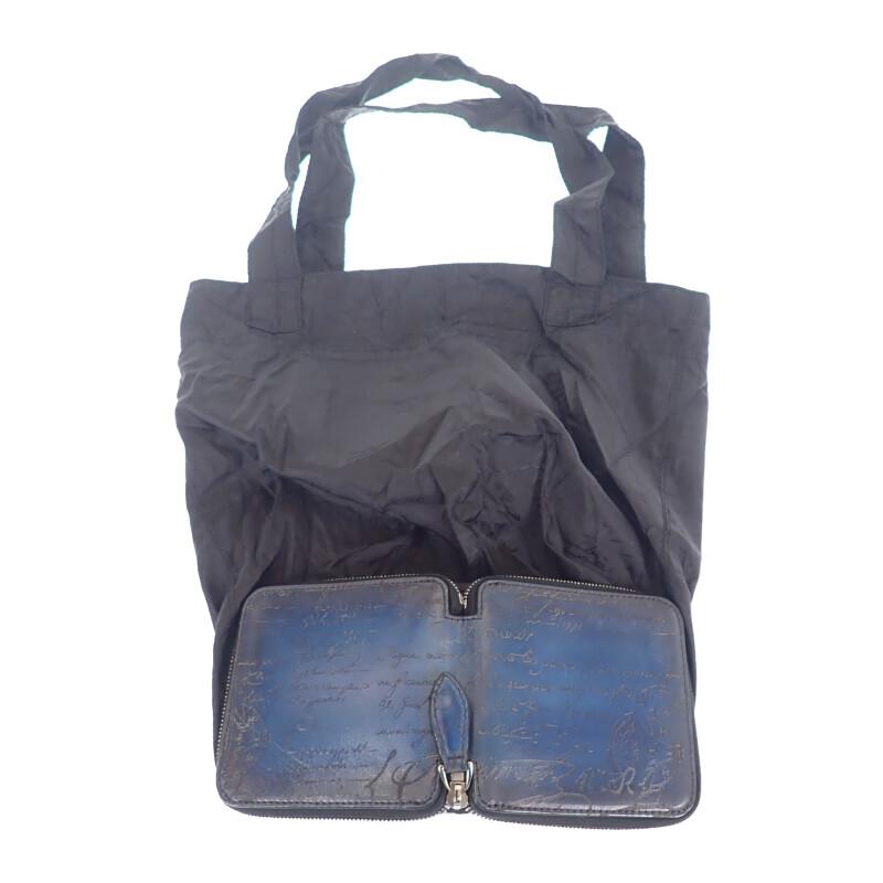 Berluti  Eco bag blue/black leather/Nylon mens