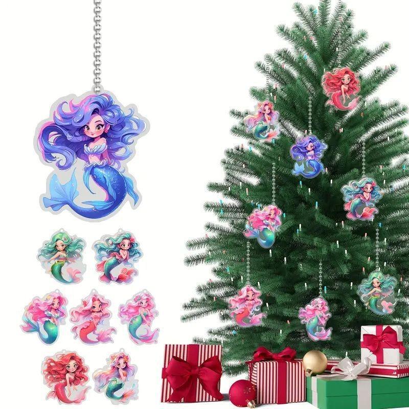 Charming Unique Acrylic Mermaid Car Pendant For Vibrant Decor Interior