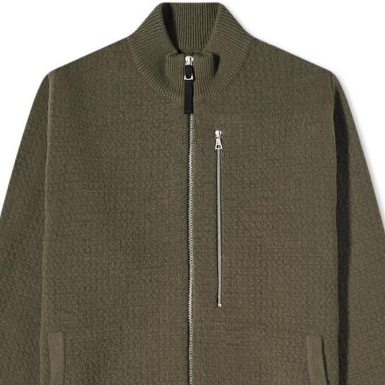 Nike Every Stitch Solid Color Zip Long Sleeve Sweater Men sweater Green DR5409-325