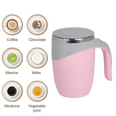 Self Stirring Coffee Cup 380ml Automatic Magnetic Stirring Mug Stainless Steel Coffee Mug Rechargeable Self Mixing Mugs for Home Office School Travel