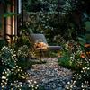 Solar Powered Fireworks Light Warm White 100LED Outdoor Garden Decoration Suitable for Garden Balcony Terrace Decoration Courtyard Path