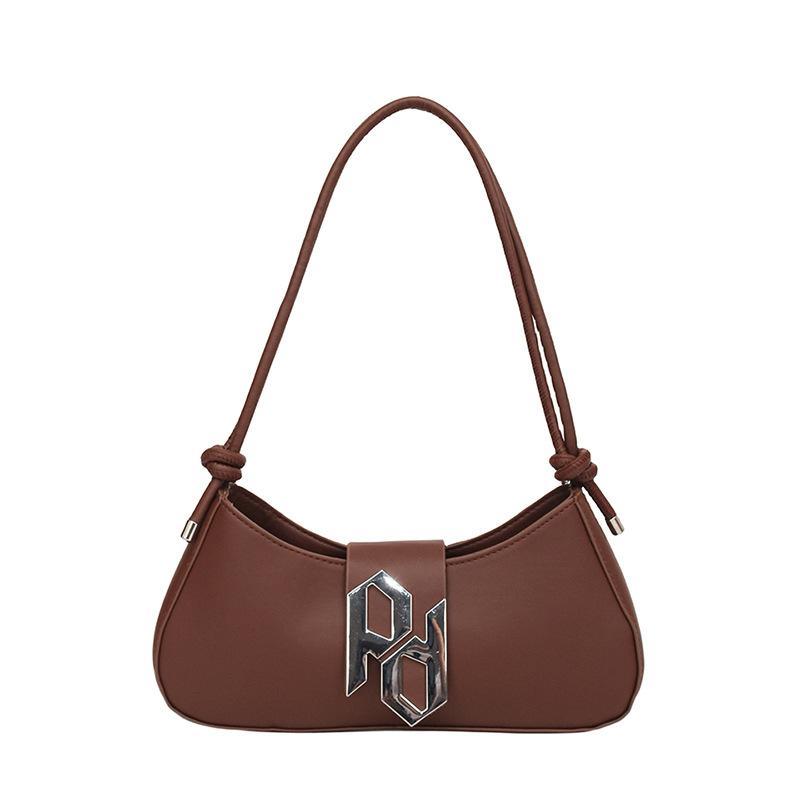 

Простая и модная повседневная сумка через плечо, нишевая повседневная сумка подмышкой, летняя новая корейская мода, маленькая квадратная сумка коричневый