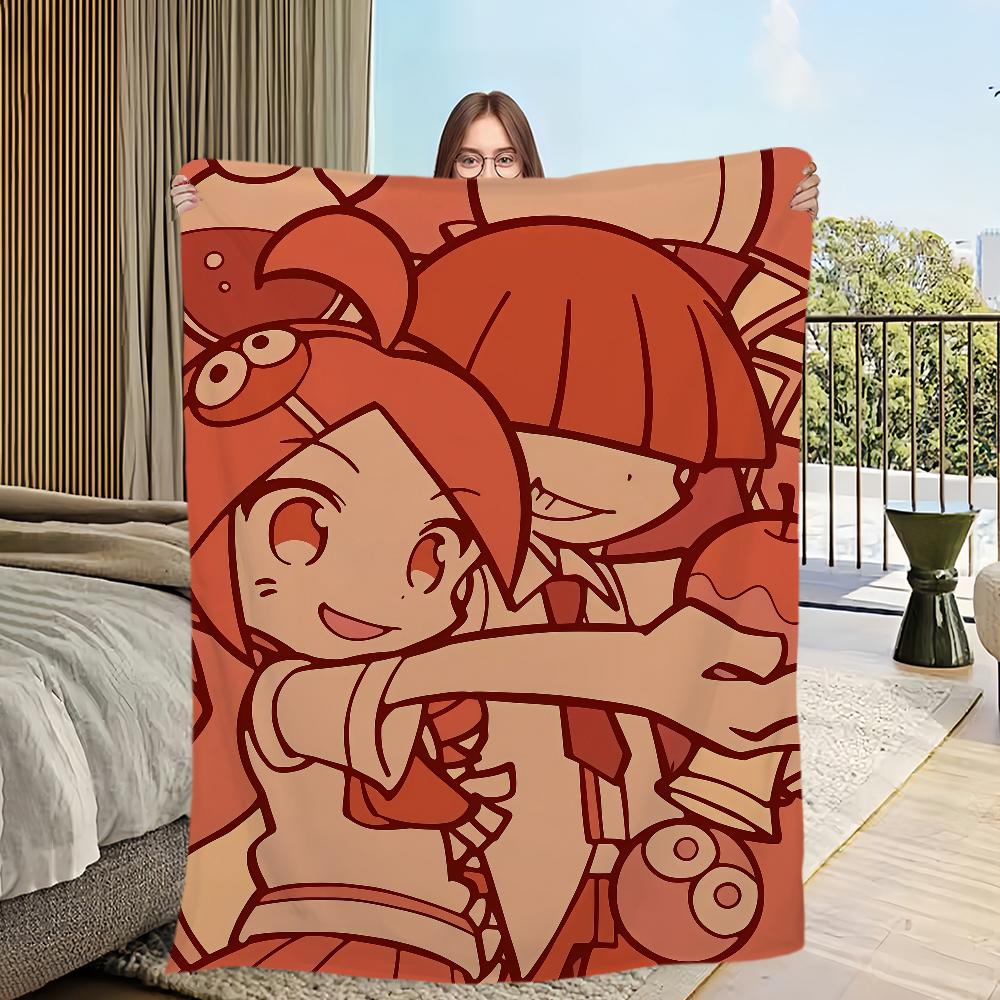 Game P-Puyo P-Puyo Blanket Flannel Warm Comfort Soft Plush Blanket For Picnic Beds Sofas Homes And Bedrooms