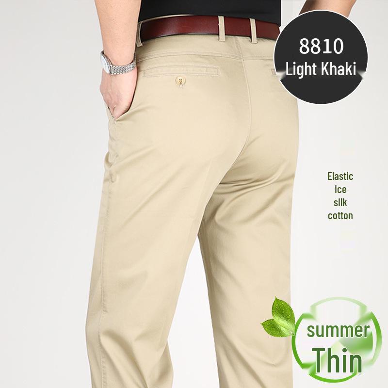 Perky Kangaroo 2023 Herren Eisseide Baumwolle Stretch Freizeit Hose für Mittelalte und Ältere