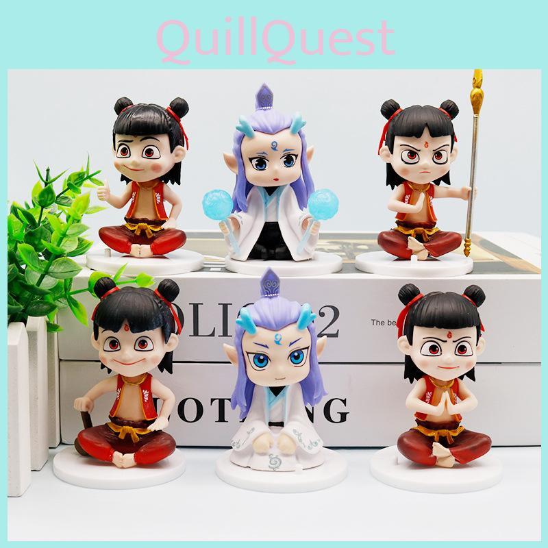 Pvc Nezha Mythical Figurines Collection For Desktop Decor And Playroom Display
