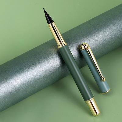 1 szt. Pędzel w kształcie długopisu, Miękki długopis, Metalowy długopis z włosia wilka, Długopis do pisma świętego, Długopis do tuszu, Pióro wieczne do ćwiczeń kaligrafii