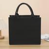 Black Canvas Tote Handbag Durable Large-Capacity 3D Design for Men and Women