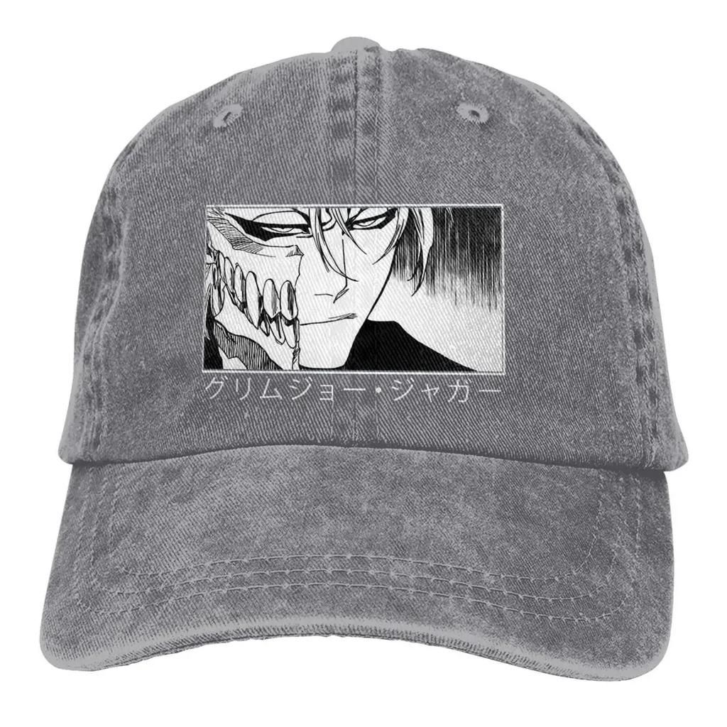 Sommerkappe Sonnenschirm Grimmjow Jaggerjack Hip-Hop-Kappen Bleach Burichi Unisex Anime Cowboyhut Schirmmützen