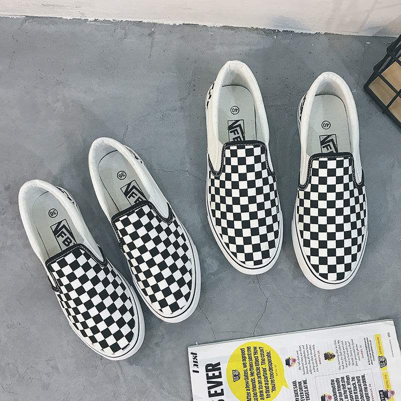 

Shoes trendy shoes old Beijing cloth shoes men lazy spring and autumn work all black board shoes 42 (men s) - runs small, order one size up
