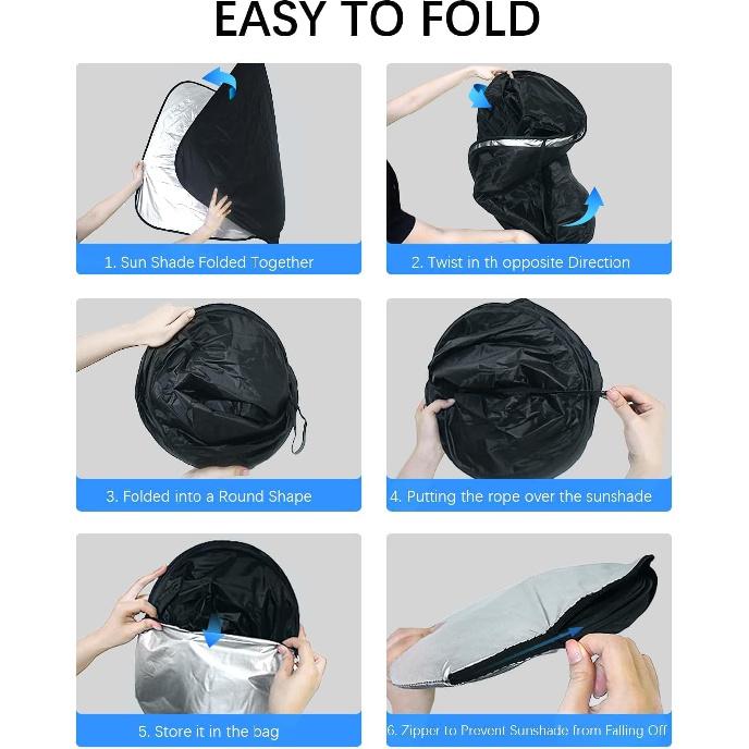 Front Windshield Sunshade Fit For Jeep Renegade 2015-2025 UV Ray Reflector Foldable Car Shade Automotive Windshield Sunshades Jeep Renegade