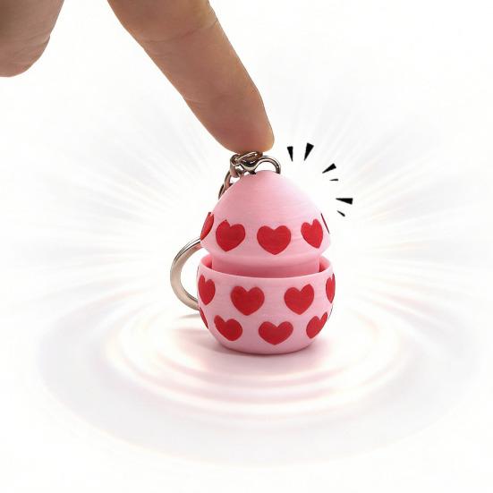 Ornament Ou Iepuraș de Paște Figurină Ou Colorată Imprimată 3D Breloc Jucărie Clicker pentru Deget Iepuraș Ornament Decorațiune de Sărbătoare Cadouri pentru Petrecere