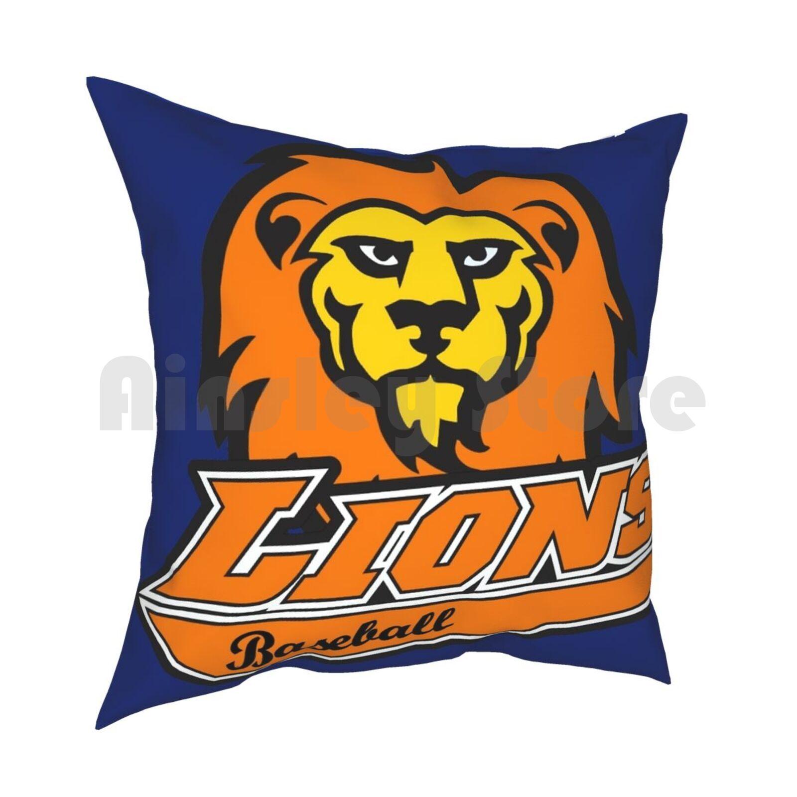 Lions Baseball Pillow Case Printed Home Soft Throw Pillow Lions Baseball Baseball Team Generic Graphic Lion Little 30x30cm 12x12in