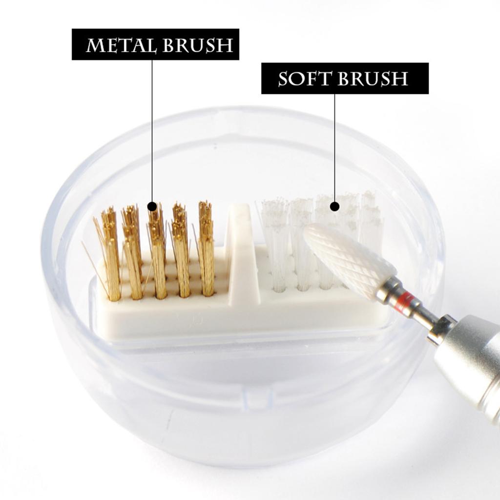 Nail Polish Head Cleaning Brush Removable Polish Head Cleaning Case