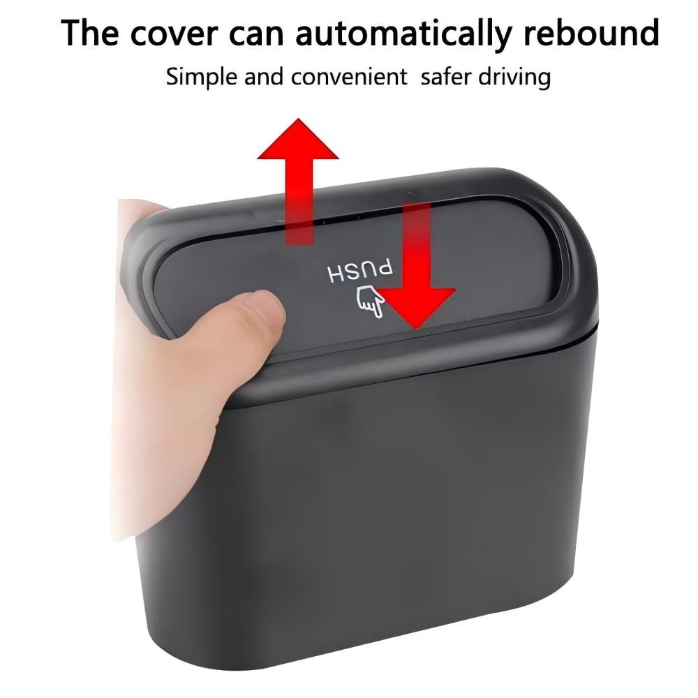 Car Trash Can with Lid Universal Vehicle Mini Leakproof Garbage Bin Car Organizer Storage for Front Back Seat Vehicle supplies