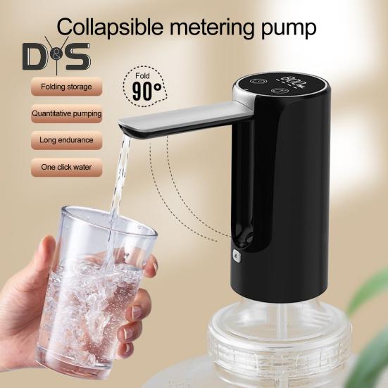 

Електричний водяний насос зі складаним носиком Розбірний харчовий дизайн Розумний світлодіодний дисплей Безшумна робота Портативний водяний насос A білий