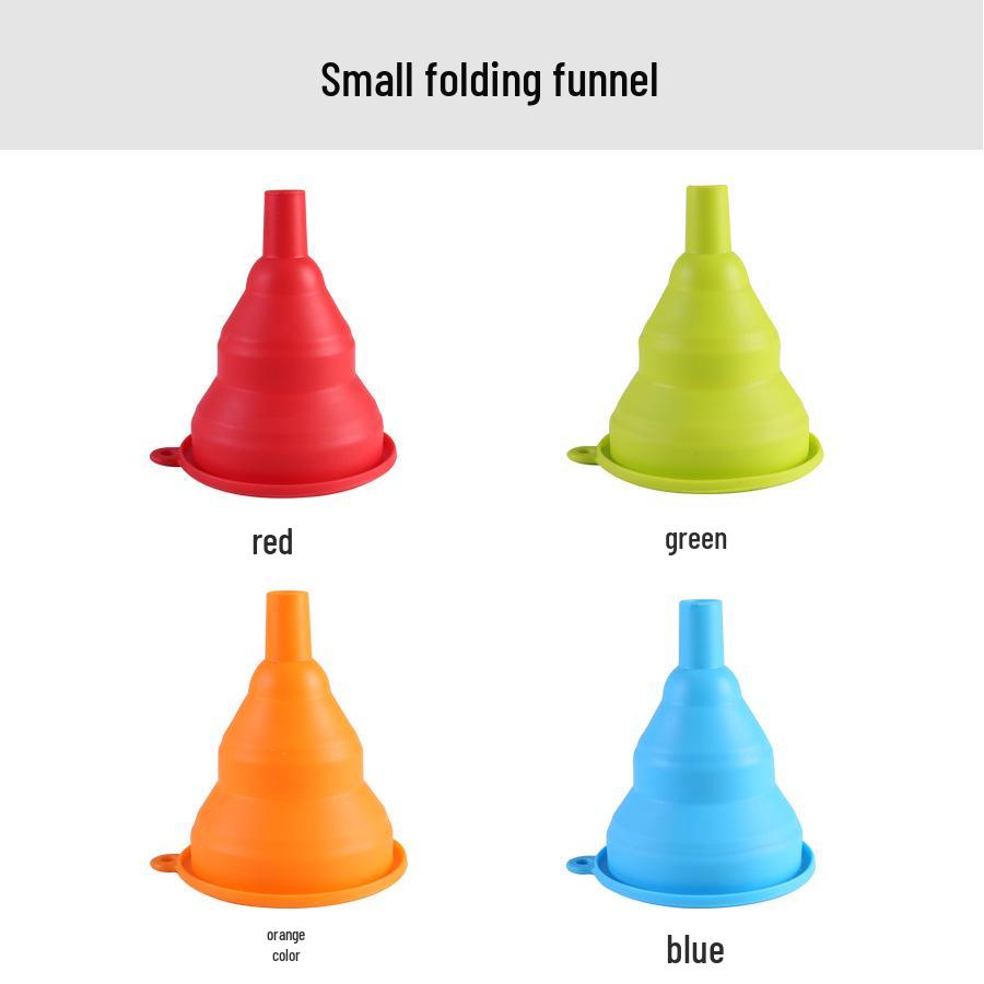 Silicone Foldable Kitchen Funnel - Portable Liquid Dispenser