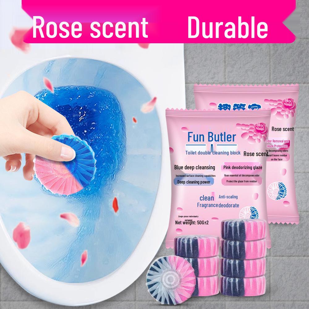 

Двухцветный блок для чистки унитаза с цветочным ароматом Blue Bubble