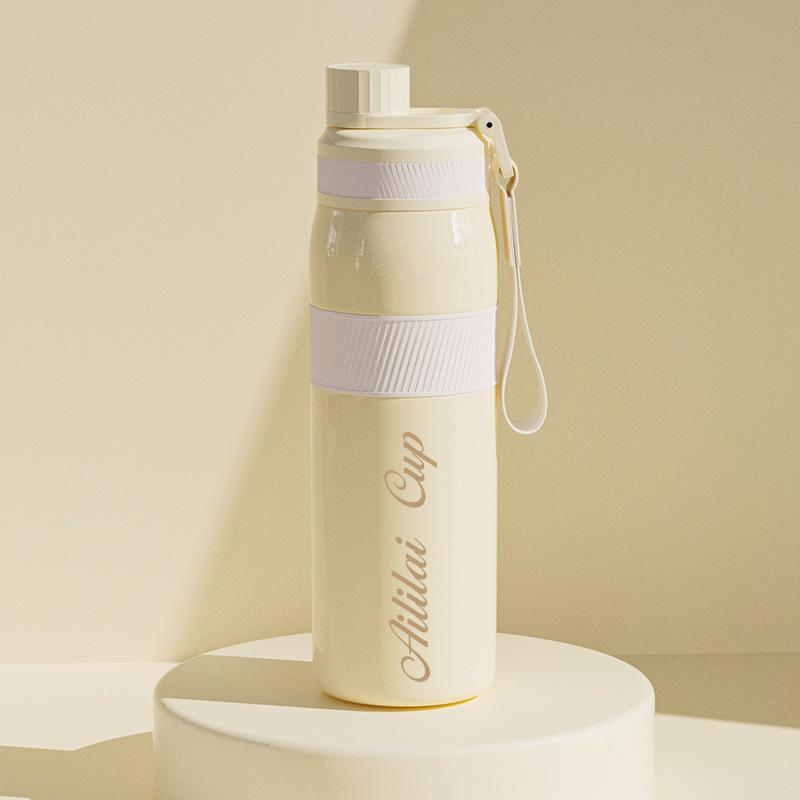 

The New Steel Thermos Mug Good with Big Cap Outdoor Portable Travel Kettle Sports Kettle Durable Durable Useful Useful 650ML