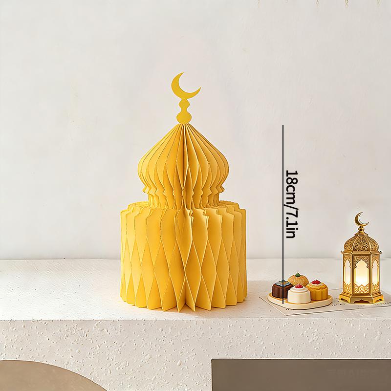 

Palace Moon Stars Ramadan Decoration Eid Al Fitr Paper Art Honeycomb Ornaments Desktop Ramadan Muslim Party Decoration Gifts