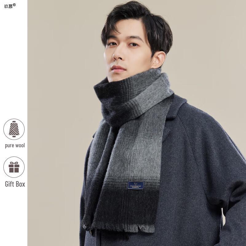 Jiumu Men's Warm Wool Scarf