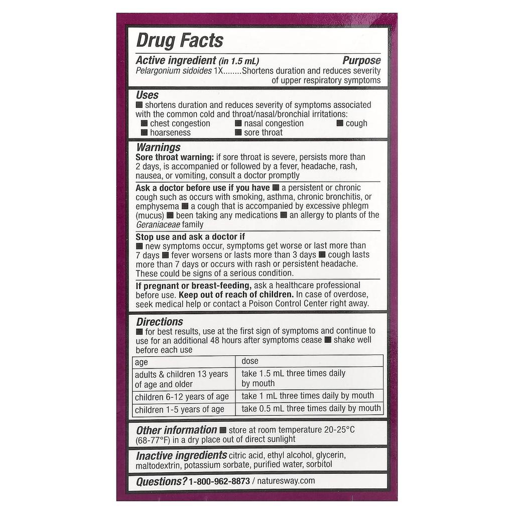 Nature's Way Umcka® Cold Relief Drops, Ages 1+, 59 Ml (2 Fl Oz)