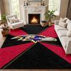 Baltimore Ravens Carpet Door Mat for Living Room or Bedroom Protective Mat Under Chair Office Decoration Christmas Gift Birthday Present