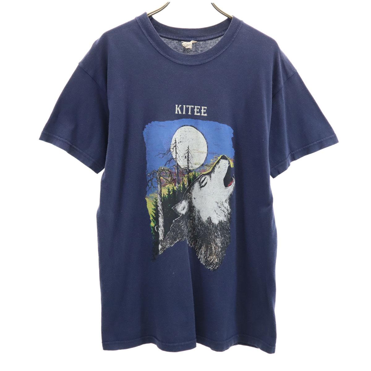 

SCREEN STARS Футболка с принтом старого волка, с коротким рукавом, M, темно-синяя, мужская, б/у