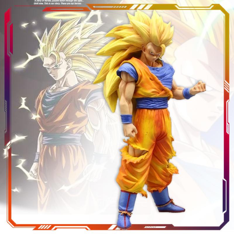 Dragon Dall Z Goku SSJ3 32cm Anime Figure Goku Replaceable Arm Action Figurine Pvc Statue Model Collectible Desk Decora Toy Gift