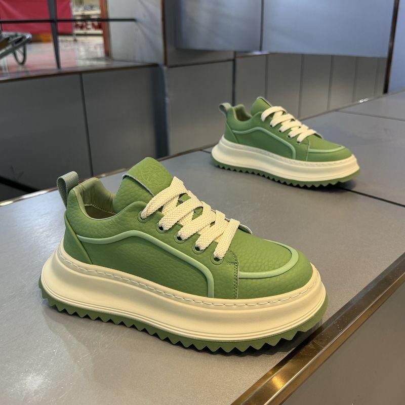 

Мужская повседневная обувь Осень Новая платформа Удобная повседневная обувь для скейтборда Мужская модная универсальная обувь на платформе Мужские кроссовки 44 зелёный