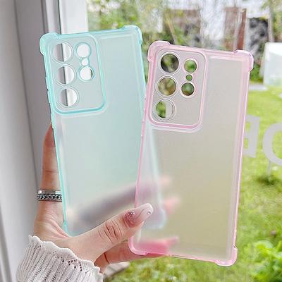 Translucent Candy Color Matte Soft Case For Samsung Galaxy S25 Edge S24 S23 FE S22 Ultra Plus Shockproof Silicone Soft TPU Shell
