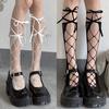Jk Strap Stocking Strap Calf Socks Cross Lolita Women'S Long Tube Summer Strap Stocking Hollow Jk Socks