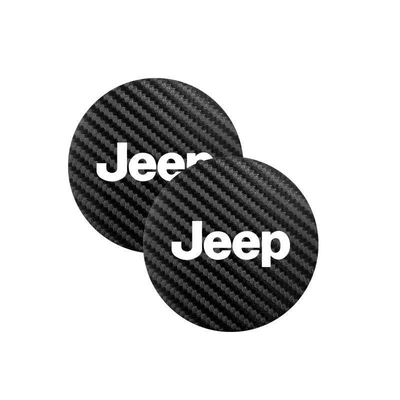

Cup Holders 2Pcs Car Waterproof Coaster Non Slip Water Cup Pad Mat For Jeep Grand Cherokee Wrangler JK Gladiator Compass Renegad