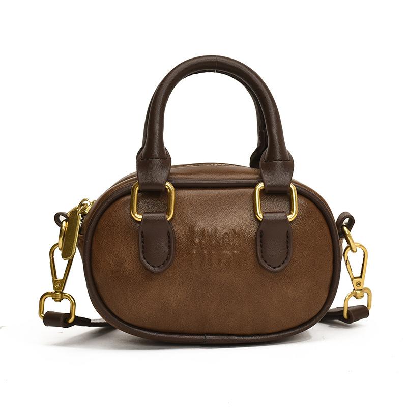 European and American Retro Women's Handbags, Foreign Style Solid Color Mini Pillow Bags, New Fashionable Versatile Messenger Bags