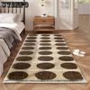Bedroom Bedside Carpet Black and White Line Carpet Simple Household Anti Slip Soft Carpet