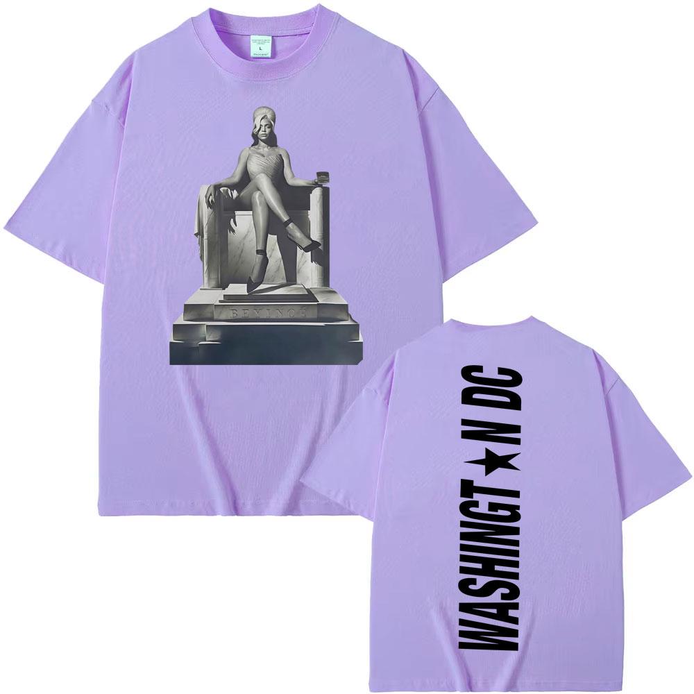 Beyonce Cowboy Carter Washington DC Tour 2025 T Shirts Unisex Women Clothing Fashion Vintage Cotton Short Sleeve Tshirt Streetwear