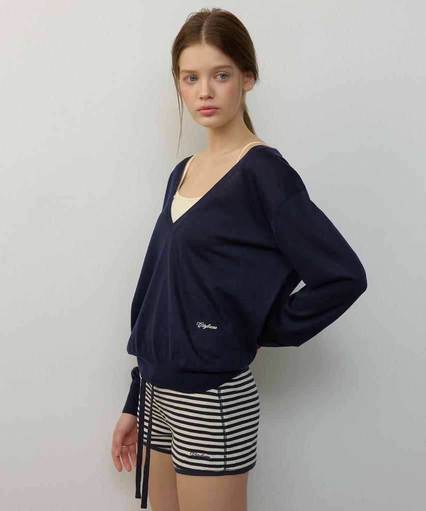CITYBREEZE Jersey Striped Shorts_Black