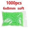 1000/3000PCS Wholesale Red Green Oval Soft Rubber Luminous Fishing Beads Glowing Sink Beads For Fishing Rigs Fishing Lure Tackle