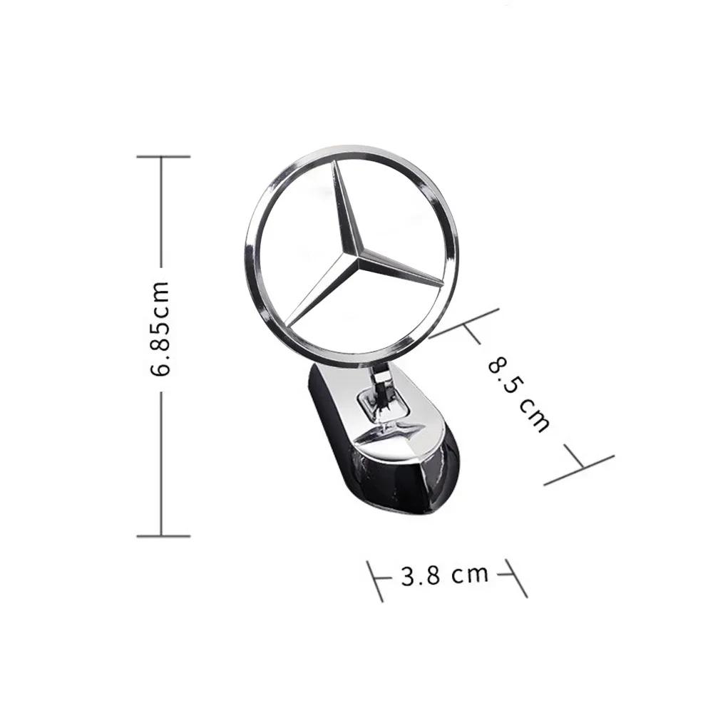 

New C200 E200 For Mercedes Benz 3D Car Stickers Chrome Car Star Hood Badge Front Bonnet Emblem Logo for Mercedes Benz C200 E300
