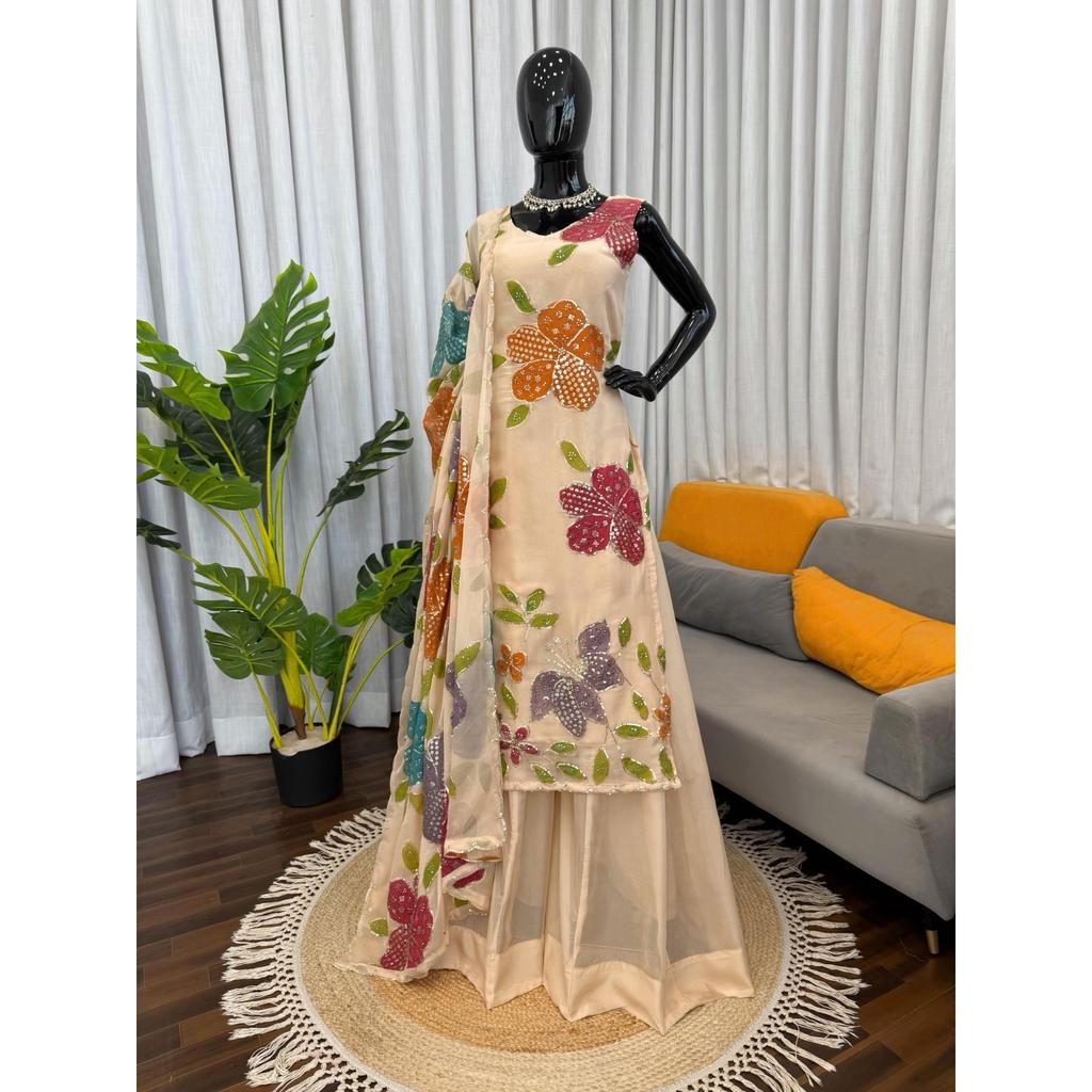 Salwar Kameez Indain Pakisatni Dress Bollywood Wedding Wear Top Palazzo Suit