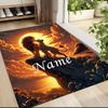 Custom Name Lion Sunset Majesty Carpet Rug Customizable Soft Washable Anti-Slip Home Living Room Sofa Mats Personalized Rug. 0909306