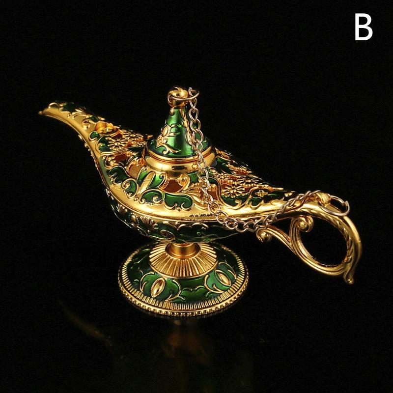 Aladdin Lamp Desktop Crafts Ornament Metal Crafts God Lamp Wishing Lamp Vintage Home Decoration Holiday Gift