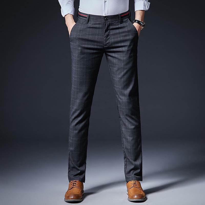 Men's Slim Fit Plaid Stretch Pants (2025 Summer/Autumn New) - Go One Size Up for a Looser Fit