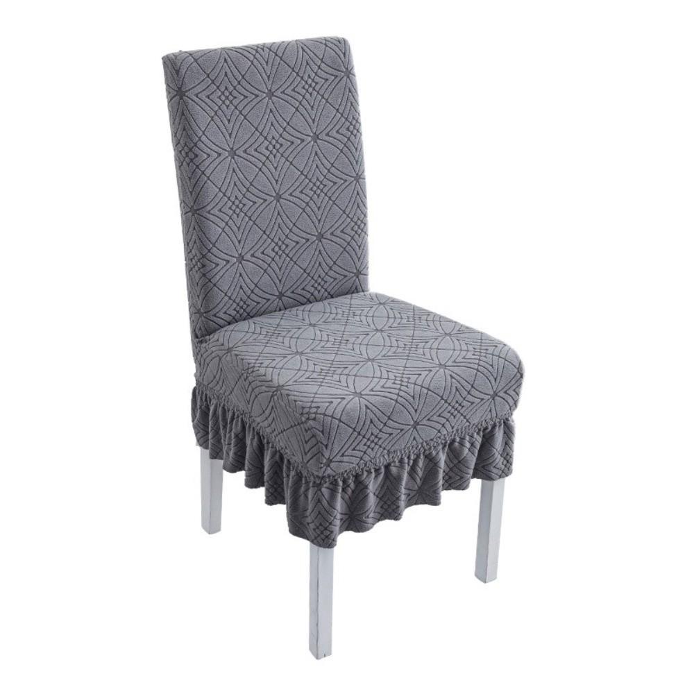 1PC Jacquard Plush Stool Slipcover Anti-Slip Skirt Chair Cover Seat Slipcover Living Home Decor