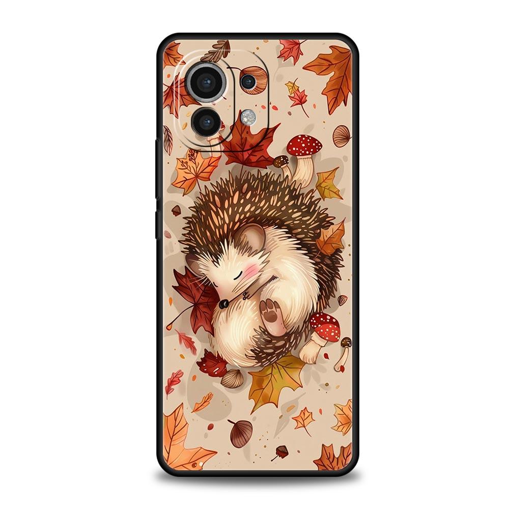 Süße kleine Igel Handyhülle für Xiaomi Mi 15 14 13 12 11 Lite 14T 13T 12T 11T Pro Poco X7 X6 X5 X3 Pro F6 F5 F4 Hülle