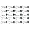 20Pcs Fishing Line Sinker Lock Snaps Fishing Clips Small Mini Design Easy To Carry Freshwater Stainless Steel Snaps Fishing Tackle