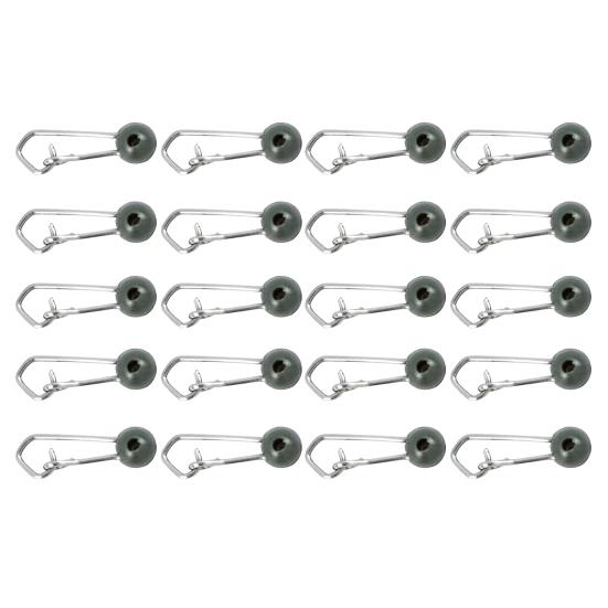 20Pcs Fishing Line Sinker Lock Snaps Fishing Clips Small Mini Design Easy To Carry Freshwater Stainless Steel Snaps Fishing Tackle