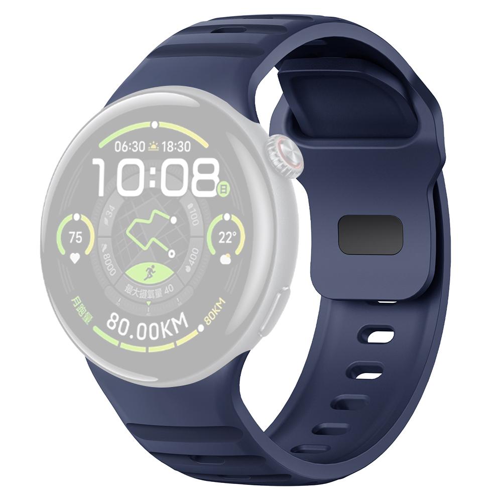 

Для vivo Watch 5 Силиконовый ремешок для часов Горизонтальная полоска Реверсивная застежка Наручный ремешок Blue