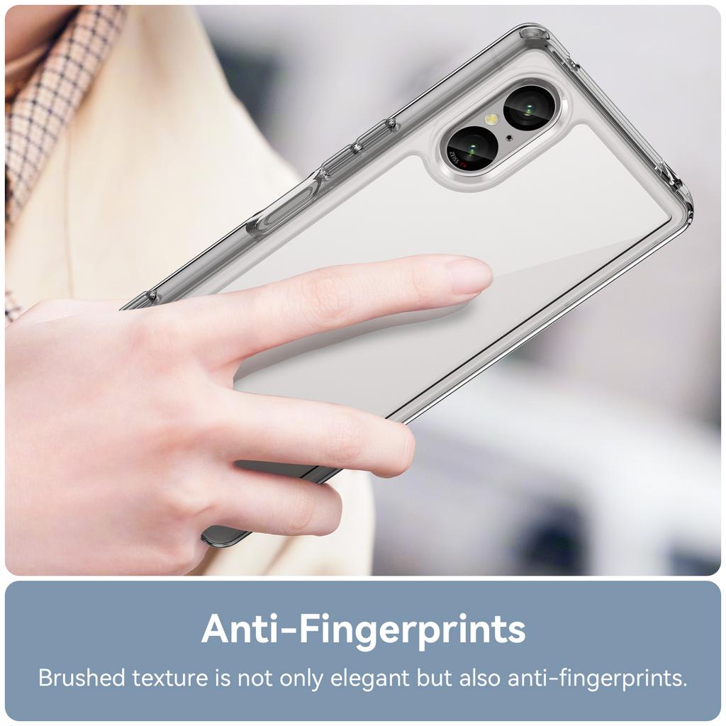 For Sony Xperia 5 V Phone Case Transparent Protective Phone Cover (Big Rear Lens Hole)